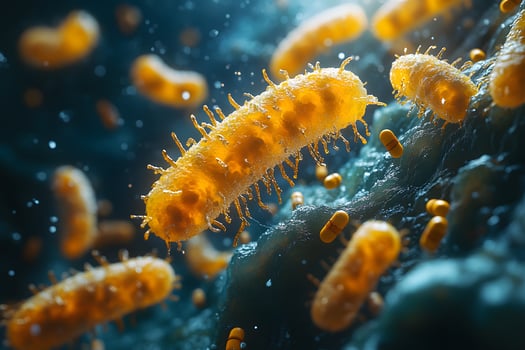Microscopic View of Bacteria in Aquatic Environment for Scientific Research and Education photo