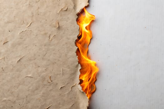 Burning Bridge Between Old and New Concepts Igniting Transformation photo