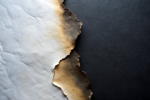 Burnt Paper Edge on Dark Background for Vintage Texture Effect photo