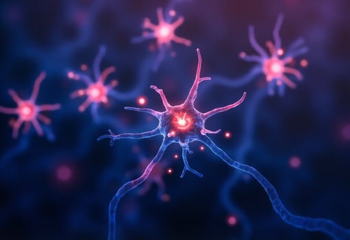 Neurons in the brain photo