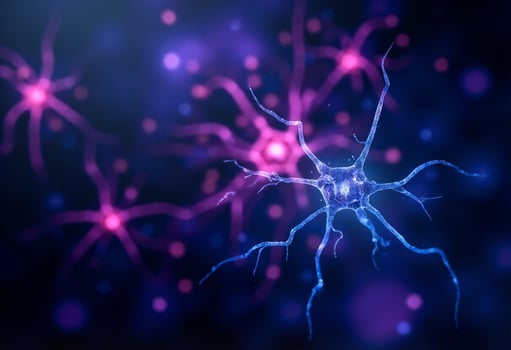 Digital Synaptic Firework in Abstract Science Art photo