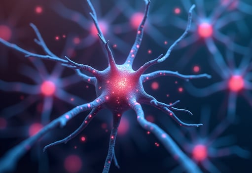 High Detail Image of Neuron Transmission photo