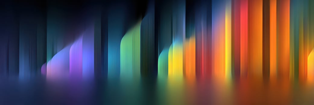 Colorful abstract artwork featuring blurred vertical lines and vibrant hues in a modern style photo