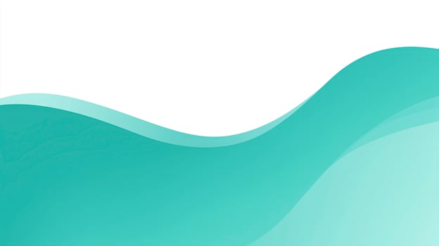 Abstract turquoise wave illustration with smooth curves and gradients, creating a serene and modern design, ideal for backgrounds and creative projects with copy space photo