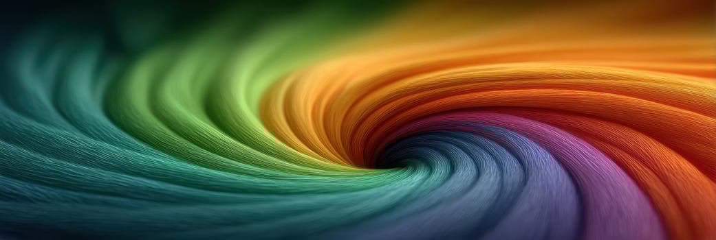 Vibrant swirl of colorful fibers creating an artistic pattern in a captivating display of textures and hues photo