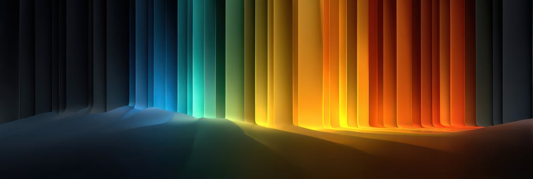 Colorful abstract light display creating a vibrant atmosphere in a dark setting photo