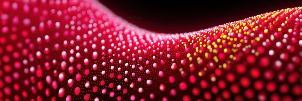Vibrant red and yellow abstract pattern creates dynamic visual wave flowing in digital art environment photo