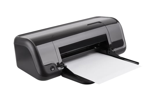 Ink jet printer isolated on white photo
