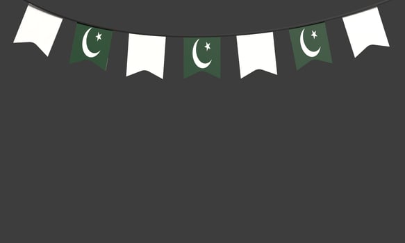 Flag pakistan day moon star white color green street object 14th fourteen august month politic government pakistan country national south asia emblem crescent patriotism pakistan flag day photo