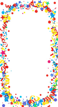 Colorful Party Confetti Border photo