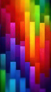 Vibrant abstract art piece with colorful vertical bars creating a dynamic, rhythmic pattern in a spectrum of hues photo