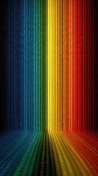 Colorful abstract background featuring a gradient of hues in vertical stripes with a digital theme at twilight photo