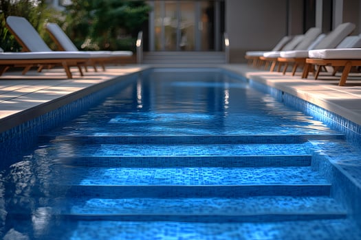 Luxurious Poolside Retreat with Relaxing Lounge Chairs for Comfort and Leisure photo
