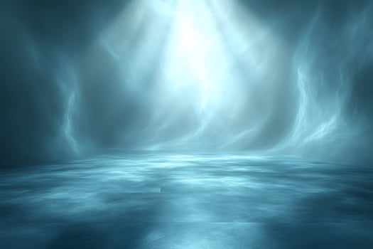 Mystical Ocean Dreamscape Illumination for Fantasy Design and Background Art photo