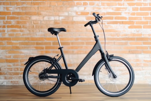 Sleek Black Bicycle A Perfect Blend of Style and Functionality for Urban Cycling and Leisure Rides. Explore city streets or scenic routes with this modern and elegant bike. photo