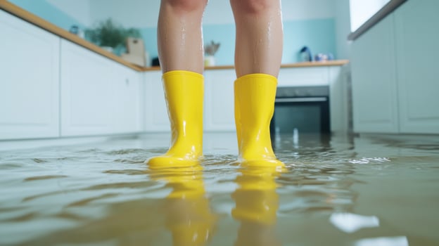 Flooded Kitchen Urgent Home Repair Needed photo