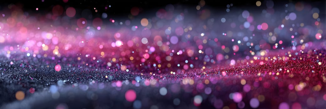 Colorful sparkling particles create a dreamy effect in a dark atmosphere during a mesmerizing night event photo