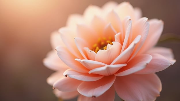 A delicate, blooming flower in soft, warm hues. photo