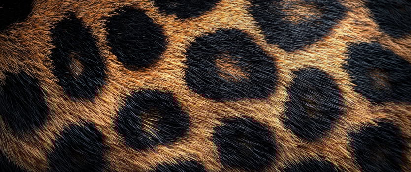 Close-Up View of Leopard Fur Pattern with Rich Brown and Black Spots photo