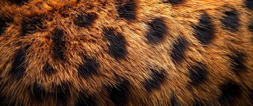 Close-Up of Wild Cat Fur Showing Distinctive Orange and Black Patterns photo