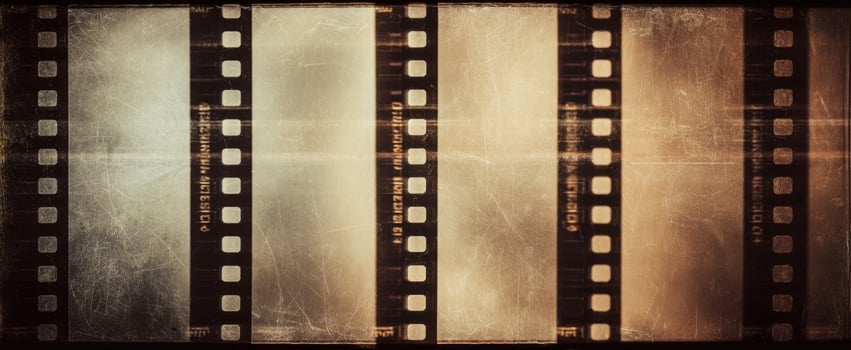 The vintage filmstrip showcasing a nostalgic, artistic background texture. photo