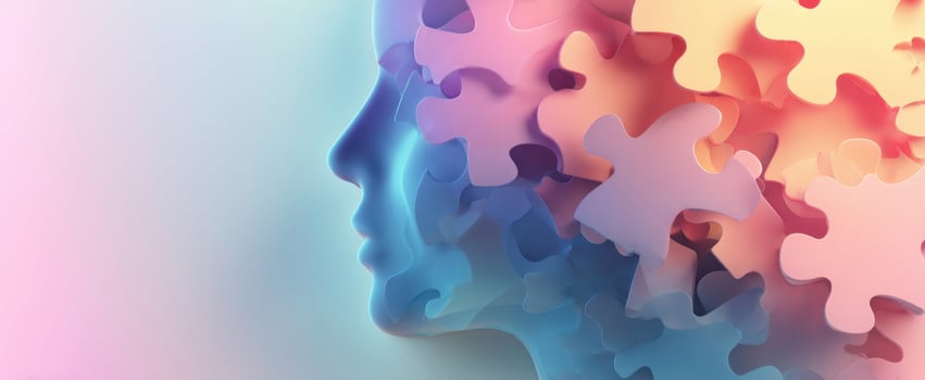 The Creative Mind in Puzzle Pieces Unfolding New Ideas and Concepts photo