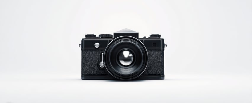 The Classic Black Camera Showcasing Elegant Vintage Photography Aesthetic photo