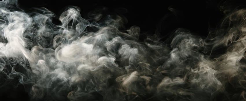The swirling smoke creates an ethereal and mysterious atmosphere on a dark background. photo