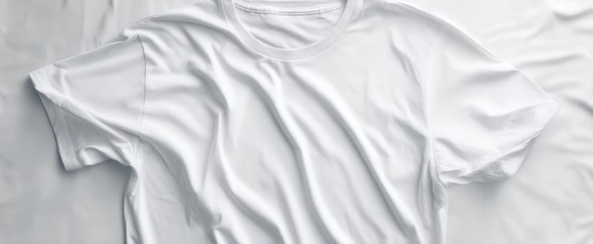 The plain white t-shirt on a smooth surface for fashion branding. photo