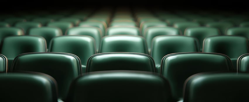 The Empty Green Seats Create a Serene Atmosphere in the Theater photo