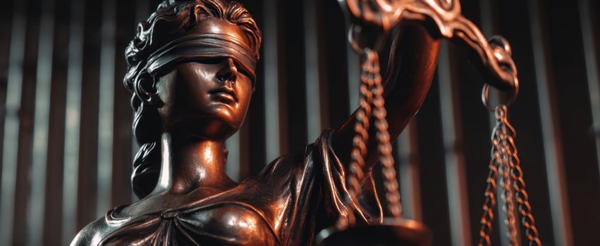 The Justice Statue Represents Fairness and Equality in the Legal System photo