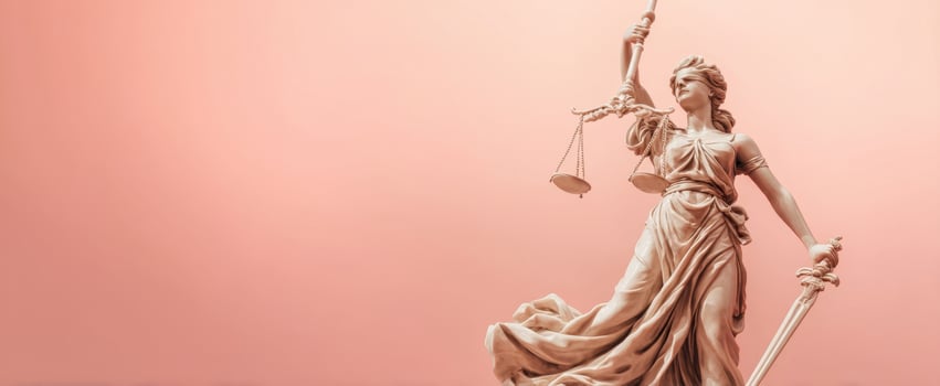The iconic Lady Justice statue representing fairness and authority in law. photo