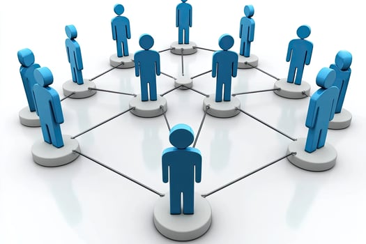 Teamwork and interconnected individuals photo