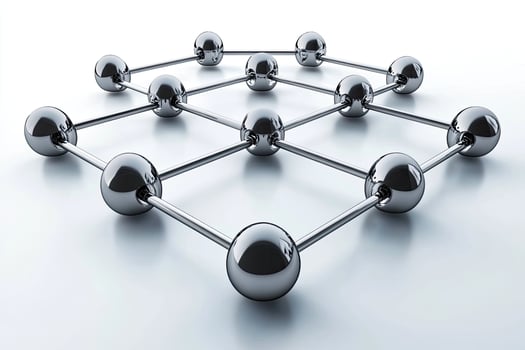 Network of connected spheres photo