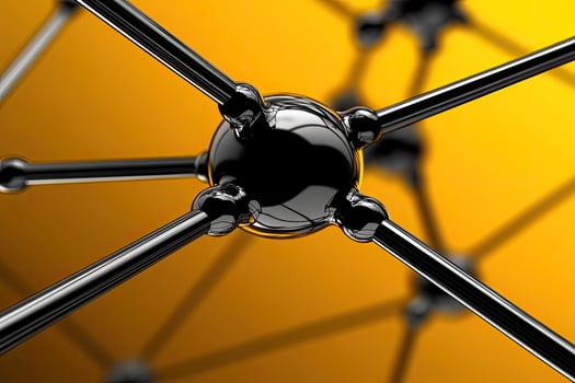 Close-up view of a molecular structure photo