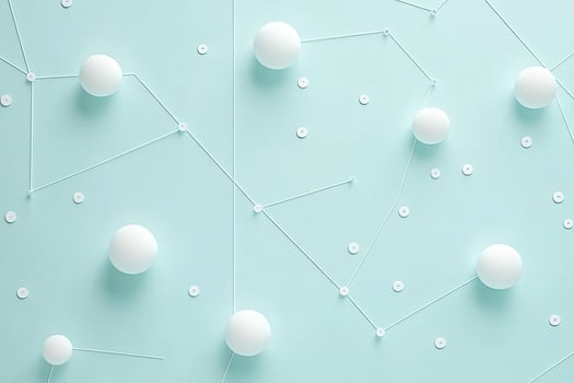 Abstract network of interconnected spheres photo