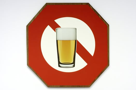 Prohibition of alcoholic beverages photo