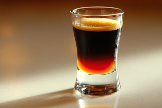 Layered shot glass drink photo