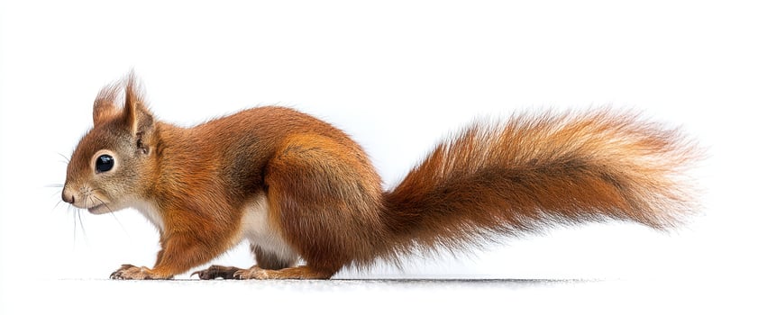 The charming squirrel showcasing its vibrant fur and playful nature. photo
