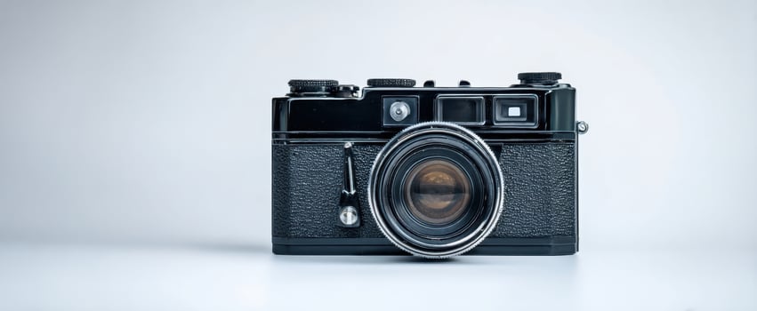 The vintage camera showcasing timeless design and intricate craftsmanship. photo
