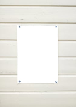 Billboard sign mockup in the urban environment, white wooden wall photo