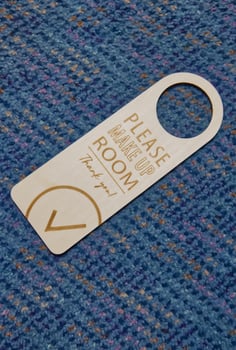 Wooden Door Hanger for Room Service photo