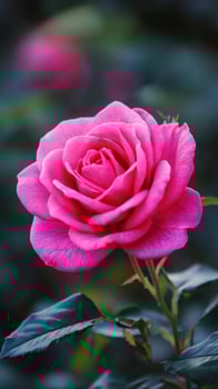 pink rose on a dark background photo