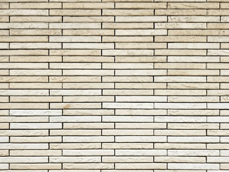 Light Colored Bricks Wall Background in Repeating Horizontal Pattern. photo