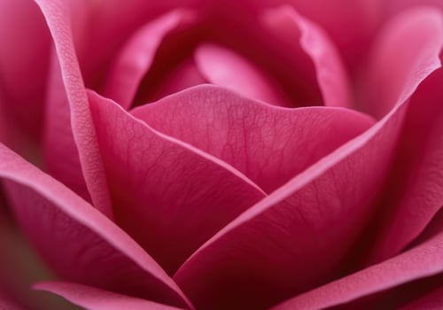 A detailed view of a pink rose's petals, showcasing its delicate structure. photo