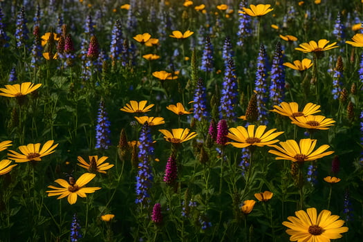 Wildflowers in a field photo