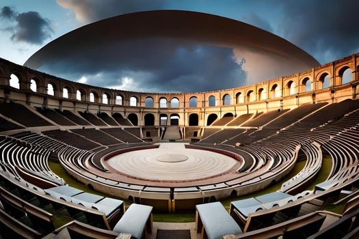 The roman amphitheatre of pompeii photo