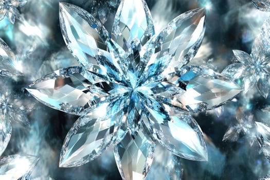 Ice Crystals, intricate, radiant design photo
