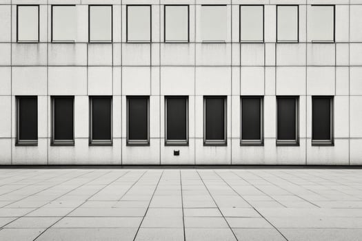 Modern office building facade with windows photo