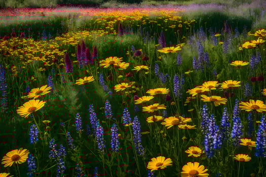 Wildflowers in the meadow photo